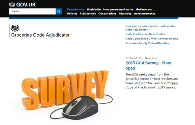The GCA has launched a survey for suppliers